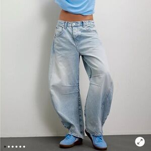 We The Free Good Luck Mid-Rise Barrel Jean